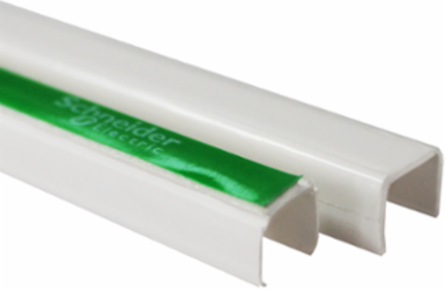 Mini Trunking 10x10 mm 1 Compartment Adhesive PVC White, IP40