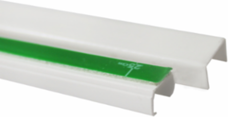 Mini Trunking 13x7 mm, 1 Compartment, Adhesive, PVC, White