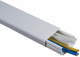 Mini Trunking 32x12 mm 2 Compartment Adhesive PVC White