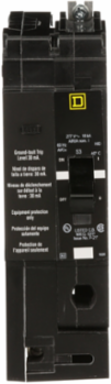 Mini Circuit Breaker 15A 1 Pole 277V AC 25 kA Max Bolt-On 30 mA GFCI