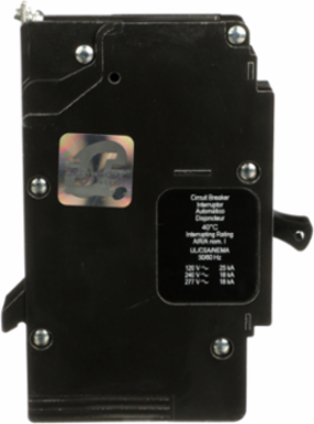 Mini Circuit Breaker, 25A, 1 Pole, 277 VAC, Bolt-On, Thermal-Magnetic
