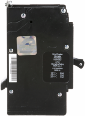 Mini Circuit Breaker, 30A, 1 Pole, 277VAC, 25kA Max, Bolt-On