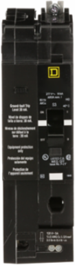 Mini Circuit Breaker 40A 1 Pole 277V AC Bolt-On 30mA GFCI