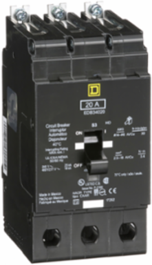 Mini Circuit Breaker, 20A, 3 Pole, 480Y/277 VAC, Bolt-On