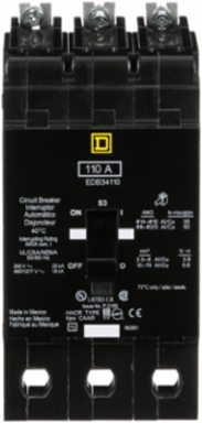 Mini Circuit Breaker, 110A, 3 Pole, 480Y/277V AC, Bolt-On