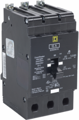 Mini Circuit Breaker E-Frame 15A 3 Pole 600Y/347 VAC 25 kA Max