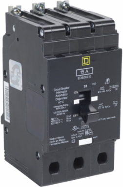 Mini Circuit Breaker, 20A, 3 Pole, 600Y/347VAC, Bolt-On