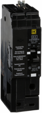 Mini circuit breaker, E-Frame, 20A, 1 pole, 277 VAC, 65 kA max, bolt on, 30 mA ground fault protection