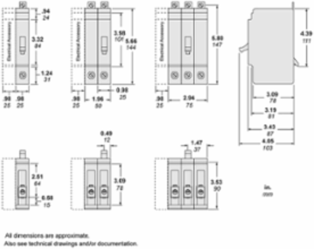 Mini Circuit Breaker 30A 1 Pole 277V AC Bolt-On with 30 mA Ground Fault Protection