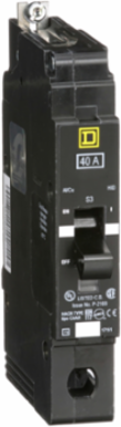 Mini Circuit Breaker, 40A, 1 Pole, 277V AC, Bolt-On, Thermal-Magnetic