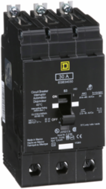 Mini Circuit Breaker 30A, 3 Pole, 480Y/277 VAC, 65 kA, Bolt-On