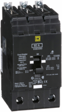 Miniature Circuit Breaker 60A 3-Pole 480Y/277 VAC, 65 kA Max, Bolt-On
