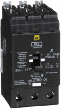 Mini Circuit Breaker E-Frame 70A 3 Pole 480Y/277 VAC 65 kA Max