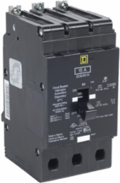 Mini Circuit Breaker, 15A, 3 Pole, 600Y/347 VAC, 65 kA Max, Bolt-On