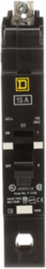 Mini Circuit Breaker, 15A, 1 Pole, 277VAC, 100kA Interrupt Rating