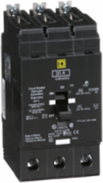 Mini Circuit Breaker 20A, 3 Pole, 480Y/277 VAC, 100 kA Max Interrupt Rating