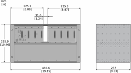 backplane PowerLogic BP270/N8 dual 4-slot rack-mount T500 internal bus for hot-swappable modules