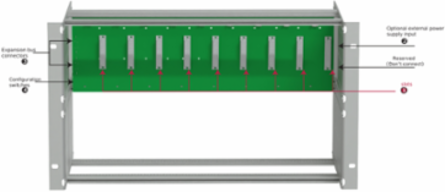 backplane PowerLogic BP270/N9 rack-mount T500 internal bus with 9 slots for hot-swappable modules