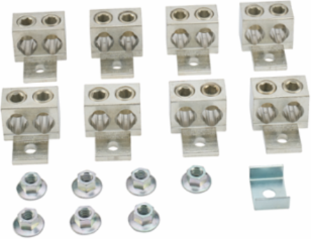 Safety Switch Lug Kit, 400A/600A, Qty 8, Halogen Free, AWG 1/0-600 Kcmil