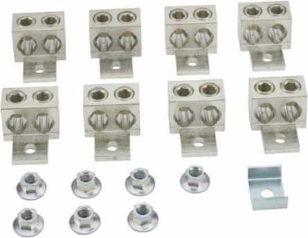 Safety Switch Lug Kit, 400A/600A, Qty 8, Halogen Free, AWG 1/0-600 Kcmil