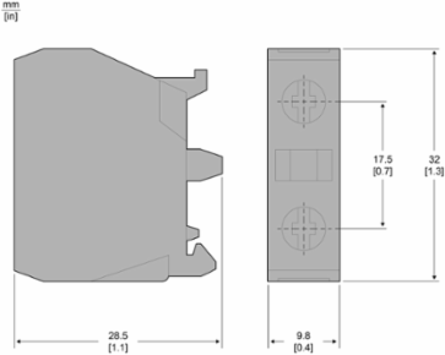 TeSys GS Auxiliary Contact Block, 1 NO, Early Break, Front Mounting