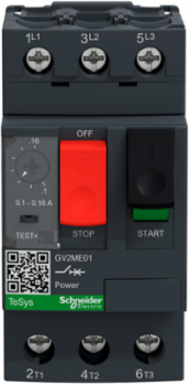 TeSys Deca 3P Motor Circuit Breaker 0.1-0.16A Thermal-Magnetic