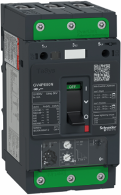 Motor circuit breaker, TeSys GV4, 3P, 50A, Icu 50kA, thermal magnetic, Everlink terminals