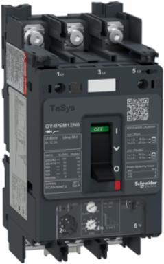 Motor circuit breaker, TeSys GV4, 3P, 12.5A, Icu 50kA, thermal magnetic multifunction, lugs terminals
