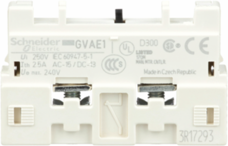 TeSys Deca Auxiliary Contact Block 1NO/NC for GV2, 2A 240V AC