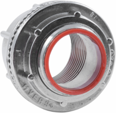 Watertight Hub for Safety Switch, 1 Inch, Chrome Plated