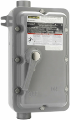 Safety switch, heavy duty, molded case, 100A, 3 pole, 75hp, 600VAC/250VDC, NEMA 7/9