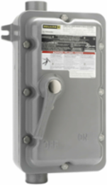 Safety switch, heavy duty, molded case, 100A, 3 pole, 75hp, 600VAC/250VDC, NEMA 7/9