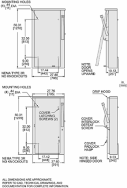 Heavy Duty Safety Switch 600A 4-Wire 3-Pole NEMA 3R