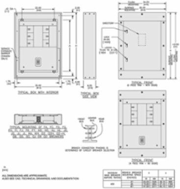 I-Line Panelboard Enclosure, 32 Inch W x 91 Inch H, 400A/800A Rated Current