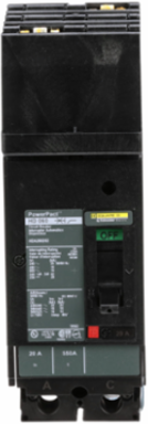 PowerPact H Circuit Breaker 20A 2P 600VAC Thermal-Magnetic 80%