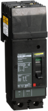 PowerPact H Circuit Breaker, 100A, 2-Pole, 600VAC, 25kA Breaking Capacity