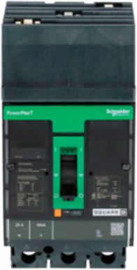 PowerPact H Circuit Breaker, 25A, 3 Pole, 600VAC, 14kA, Thermal-Magnetic