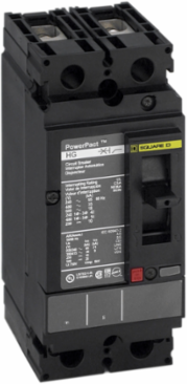 PowerPact H Circuit Breaker, 15A, 2 Pole, 600VAC, 14kA, Thermal Magnetic