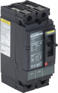 PowerPact H Circuit Breaker, 15A, 2 Pole, 600VAC, 14kA, Thermal Magnetic