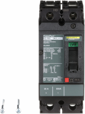 PowerPact H Circuit Breaker 30A 2 Pole 600VAC 14kA Thermal-Magnetic