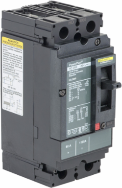 PowerPact H Circuit Breaker, 60A 2P 600VAC 14kA Thermal-Magnetic
