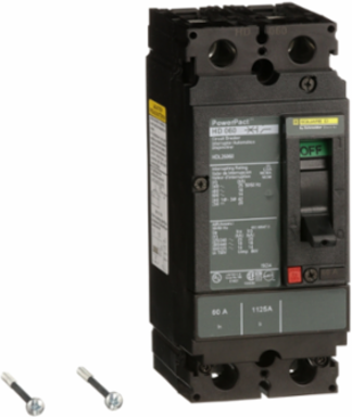 PowerPact H Circuit Breaker, 60A 2P 600VAC 14kA Thermal-Magnetic