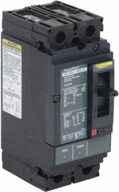 Circuit breaker, PowerPacT H, 80A, 2 pole, 600VAC, 14kA, lugs, thermal magnetic, 100%