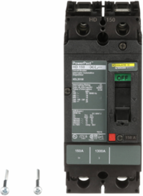 PowerPact H Circuit Breaker 150A 2P 600VAC 14kA Thermal Magnetic