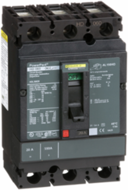 PowerPact H Circuit Breaker 20A 3-Pole 600VAC 14kA Thermal-Magnetic