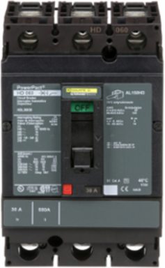 PowerPact H Circuit Breaker, 30A, 3 Pole, 600VAC, 14kA, Thermal-Magnetic