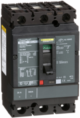 PowerPact H Circuit Breaker, 30A, 3 Pole, 600VAC, 14kA, Thermal-Magnetic