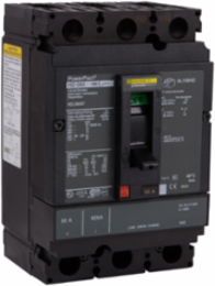 PowerPact H Circuit Breaker, 50A, 3 Poles, 600VAC, 14kA, Thermal-Magnetic
