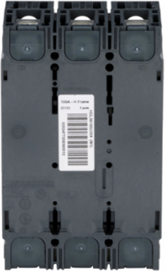 PowerPact H Circuit Breaker, 100A, 3 Pole, 14kA, Micrologic 3.2S