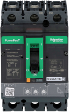 PowerPact H Circuit Breaker, 100A, 3 Pole, 14kA, Micrologic 3.2S